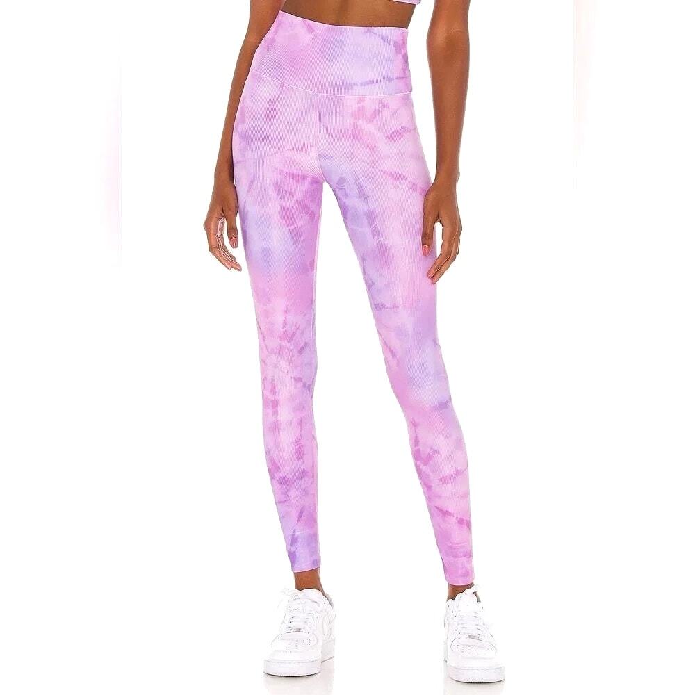 NWT BEACH RIOT x REVOLVE Ayla Crystal Tie Dye Ribbed Leggings M